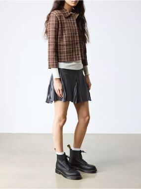 Dr. Martens Black Leather Lace-Up Ankle Boots with Yellow Accents